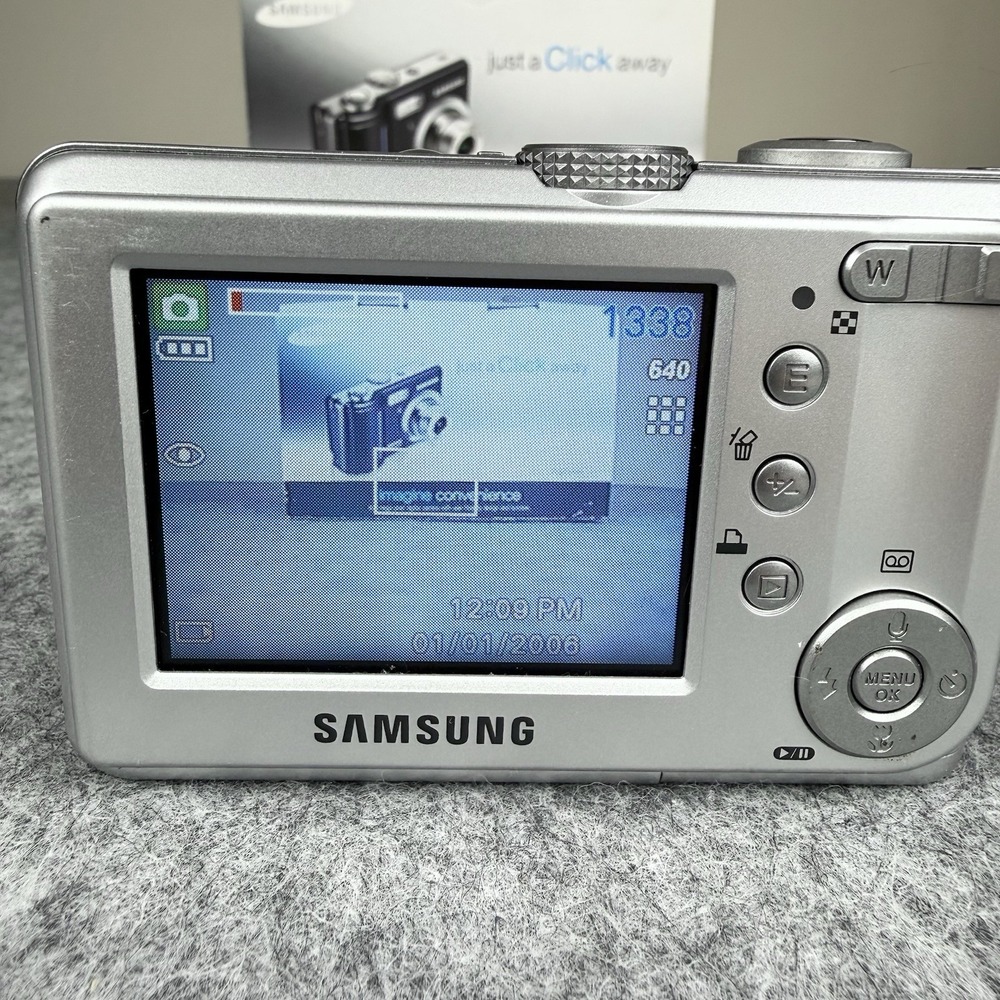 SAMSUNG Digimax S600, 6MP Compact Digital Camera Silver, Tested & Working - Picture 8 of 11